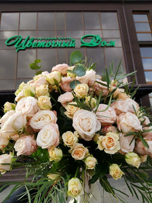 Мікс піоноподібних троянд Букет №4