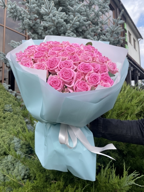 51 Троянда Аква Букет №203