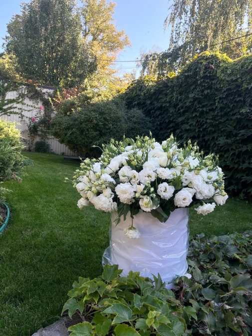 Коробка XL из Эустомы Букет №214